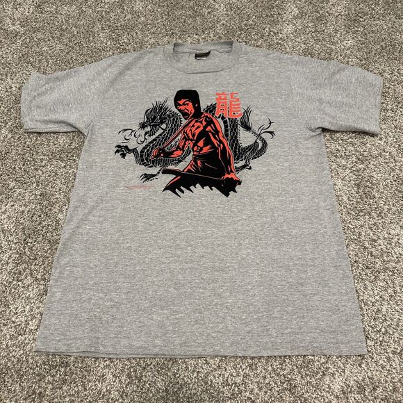 Vintage 1980s Bruce Lee Kung Fu Movie Promo T-Shirt Changes Men's Size Large - Picture 1 of 8